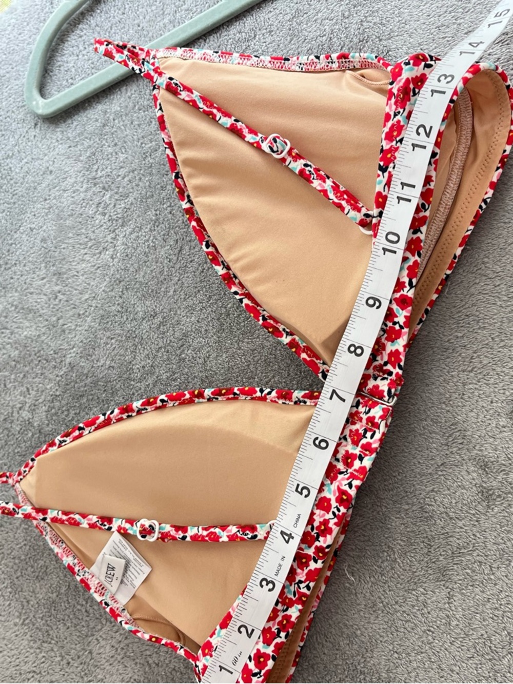 J.Crew Factory Ruffle french bikini 2pc set Mini floral print size Large - Picture 8 of 13